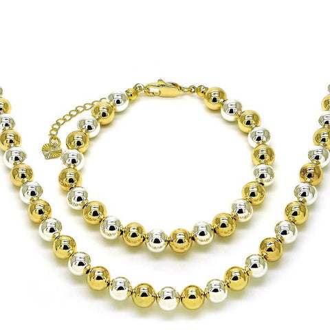 Collar y Pulso 06.253.0006.1 Oro Laminado, Diseño de Chunky y Hueco, Diseño de Chunky, Pulido, Dos Tonos