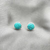 Arete Dormilona 02.399.0046 Plata Rodinada, con Perla Light Turquoise, Pulido, Plateado