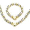 Collar y Pulso 06.341.0009.2 Oro Laminado, Diseño de Chunky y Bola, Diseño de Chunky, Pulido, Dos Tonos