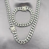 Collar y Pulso 06.116.0042.1 Acero Inoxidable, Diseño de Miami Cubana, Pulido, Acero