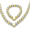 Collar y Pulso 06.341.0010.2 Oro Laminado, Diseño de Chunky y Bola, Diseño de Chunky, Pulido, Dos Tonos