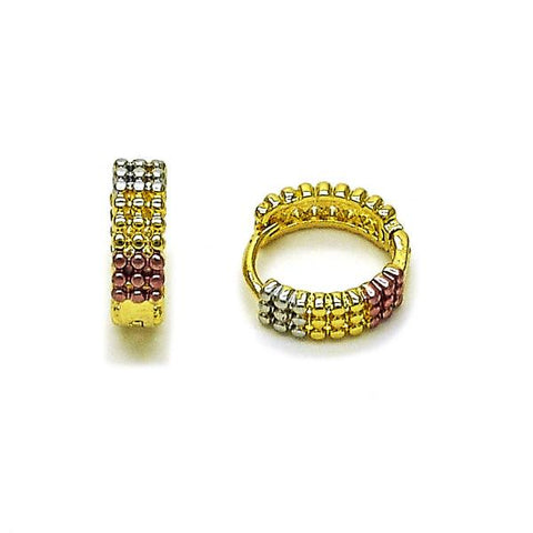Argolla Huggie 02.156.0725.15 Oro Laminado, Pulido, Tricolor