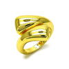 Anillo Elegante 01.341.0155 Oro Laminado, Diseño de Chunky, Pulido, Dorado