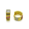 Argolla Huggie 02.156.0732.15 Oro Laminado, Pulido, Tricolor