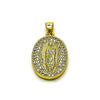 Dije Religioso 05.156.0209 Oro Laminado, Diseño de Guadalupe, con Zirconia Cubica Blanca, Pulido, Dorado