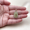 Dije Religioso 05.156.0209 Oro Laminado, Diseño de Guadalupe, con Zirconia Cubica Blanca, Pulido, Dorado