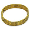Pulsera Solida 03.114.0417.09 Oro Laminado, Diamantado, Dorado