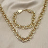 Collar y Pulso 06.331.0001 Oro Laminado, Diseño de Chunky, Pulido, Dorado