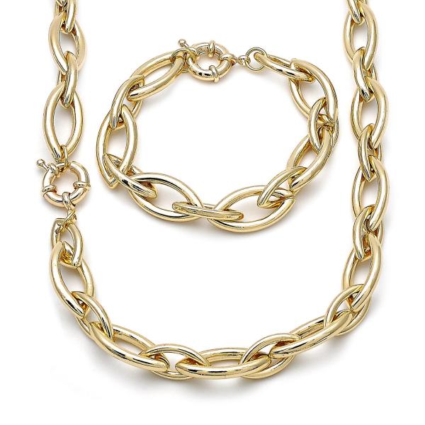 Collar y Pulso 06.429.0008 Oro Laminado, Pulido, Dorado