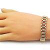 Pulsera Elegante 03.283.0503.07 Oro Laminado, con Zirconia Cubica Blanca, Pulido, Dorado