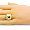 Anillo Elegante 01.341.0126 Oro Laminado, Diseño de Bola, Pulido, Dorado