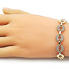 Pulsera Elegante 03.283.0504.07 Oro Laminado, con Zirconia Cubica Blanca, Pulido, Dorado