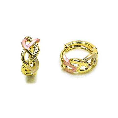 Argolla Huggie 02.213.0824.14 Oro Laminado, Pulido, Tricolor