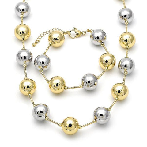 Collar y Pulso 06.341.0013.1 Oro Laminado, Diseño de Chunky y Hueco, Diseño de Chunky, Pulido, Dos Tonos