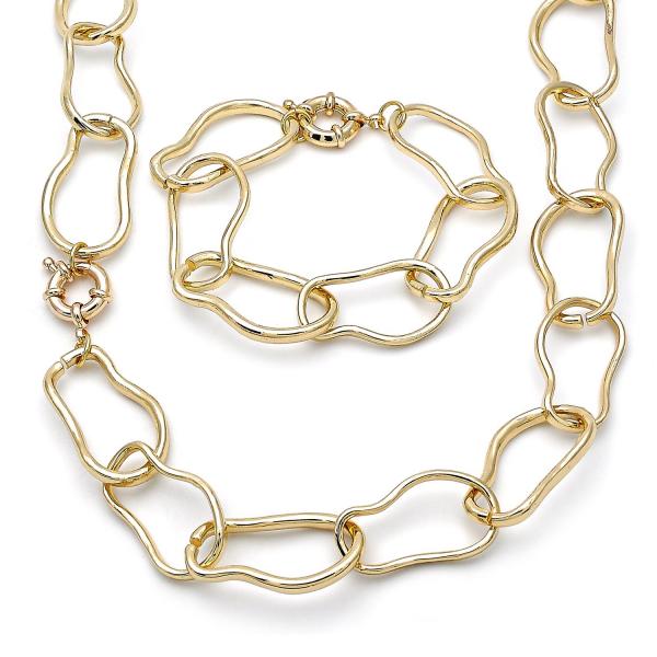 Collar y Pulso 06.429.0004 Oro Laminado, Pulido, Dorado
