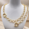 Collar y Pulso 06.415.0006 Oro Laminado, Diseño de Chunky, Pulido, Dorado