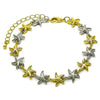 Pulsera Tennis 03.341.0244.07 Oro Laminado, Diseño de Estrella, Pulido, Dos Tonos