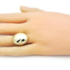 Anillo Elegante 01.341.0143 Oro Laminado, Diseño de Chunky, Pulido, Dorado