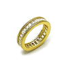 Anillo Multi Piedra 01.283.0052.07 Oro Laminado, Diseño de Baguette, con Zirconia Cubica Blanca, Pulido, Dorado
