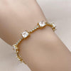 Pulsera Elegante 03.283.0311.3.07 Oro Laminado, con Zirconia Cubica Blanca, Pulido, Dorado