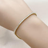 Pulsera Tennis 03.213.0347.07 Oro Laminado, con Zirconia Cubica Blanca, Pulido, Dorado