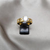 Anillo Elegante 01.63.0667.10 Acero Inoxidable, con Zirconia Cubica Blanca, Pulido, Dorado