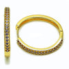 Argolla Huggie 02.195.0300.1.30 Oro Laminado, con Zirconia Cubica Amatista, Pulido, Dorado