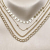 Gargantilla Elegante 04.437.0001.24 Acero Inoxidable, Diseño de Miami Cubana, Pulido, Dorado
