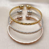 Aro Trio 07.282.0046 Oro Laminado, Diamantado, Tricolor