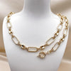 Collar y Pulso 06.429.0003 Oro Laminado, Diseño de Puff Mariner, Pulido, Dorado