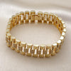 Pulsera Elegante 03.283.0498.07 Oro Laminado, con Zirconia Cubica Blanca, Pulido, Dorado