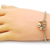 Pulsera Elegante 03.213.0267.07 Oro Laminado, Diseño de Bola, Pulido, Dorado