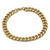 Pulsera Básica 03.116.0035.09 Acero Inoxidable, Diseño de Miami Cubana, Pulido, Dorado