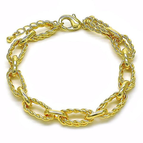 Pulsera Elegante 03.415.0005.07 Oro Laminado, Pulido, Dorado