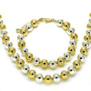 Collar y Pulso 06.253.0007.1 Oro Laminado, Diseño de Chunky y Hueco, Diseño de Chunky, Pulido, Dos Tonos
