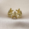 Anillo Elegante 01.341.0173 Oro Laminado, Diseño de Estrella, Pulido, Dorado