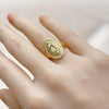 Anillo Elegante 01.310.0038 Oro Laminado, Diseño de Guadalupe, Diamantado, Dorado