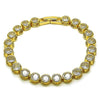 Pulsera Tennis 03.283.0462.07 Oro Laminado, con Zirconia Cubica Blanca, Pulido, Dorado