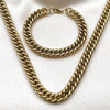 Collar y Pulso 06.278.0014.1 Acero Inoxidable, Diseño de Miami Cubana, Pulido, Dorado