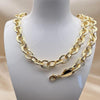 Collar y Pulso 06.331.0001 Oro Laminado, Diseño de Chunky, Pulido, Dorado
