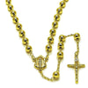 Rosario Mediano 09.213.0012.24 Oro Laminado, Diseño de Guadalupe y Crucifijo, Diseño de Guadalupe, Pulido, Dorado