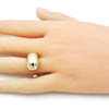 Anillo Elegante 01.163.0003 Oro Laminado, Diseño de Chunky, Pulido, Dorado