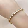 Pulsera Tennis 03.283.0462.07 Oro Laminado, con Zirconia Cubica Blanca, Pulido, Dorado