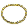 Pulsera Tennis 03.283.0454.07 Oro Laminado, con Zirconia Cubica Blanca, Pulido, Dorado
