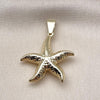 Dije Elegante 05.213.0179 Oro Laminado, Diseño de Estrella y Hueco, Diseño de Estrella, Pulido, Dorado