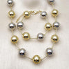 Collar y Pulso 06.341.0013.1 Oro Laminado, Diseño de Chunky y Hueco, Diseño de Chunky, Pulido, Dos Tonos