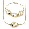 Collar y Pulso 06.63.0295 Oro Laminado, Diseño de Box, Pulido, Dorado