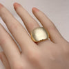 Anillo Elegante 01.213.0051 Oro Laminado, Diseño de Chunky, Pulido, Dorado