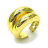 Anillo Elegante 01.213.0042 Oro Laminado, Diseño de Chunky, Pulido, Dorado
