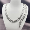 Collar y Pulso 06.116.0043 Acero Inoxidable, Diseño de Figaro, Diamantado, Acero